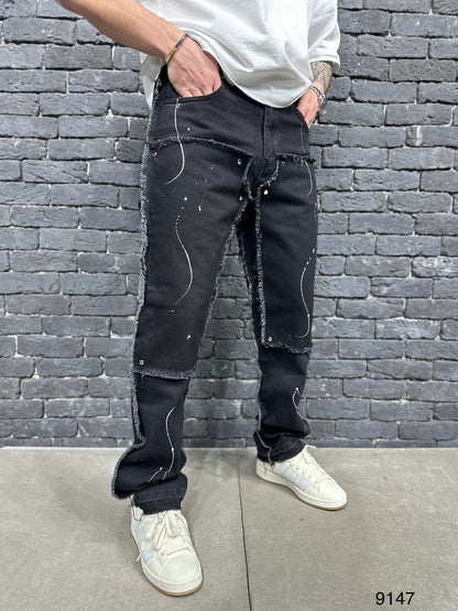 JEANS BAGGY BLACK  B9147