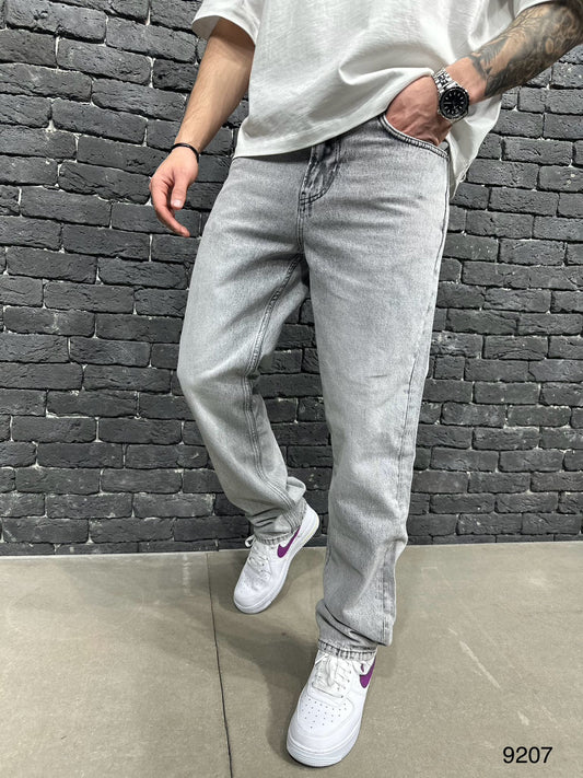 JEANS DROIT GREY  B9207
