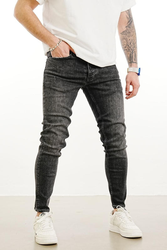 JEANS SLIM GREY NOIRE B9942