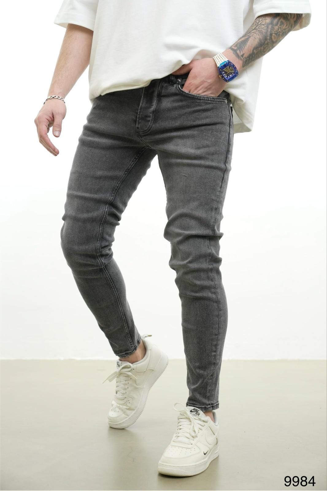 JEANS SLIM GREY B9984