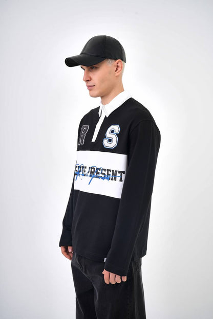 POLO MANCHE BLACK 5003