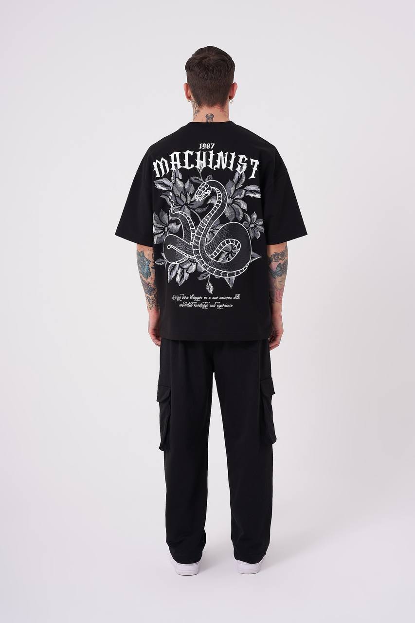 T-SHIRT OVERSIZE MACHINIST BLACK M2012
