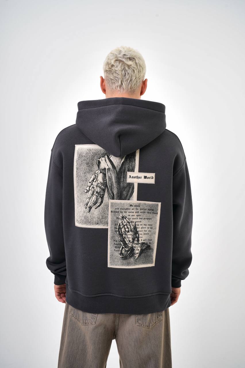 HOODIE OVERSIZE GREY 5011
